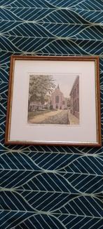 Ingekleurde ets,  druk begijnhof van Turnhout., Antiek en Kunst, Kunst | Etsen en Gravures, Ophalen of Verzenden