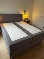 Swiss Sense boxspring 160x200 cm + matrassen, Huis en Inrichting, Ophalen, Gebruikt, Bruin, Tweepersoons