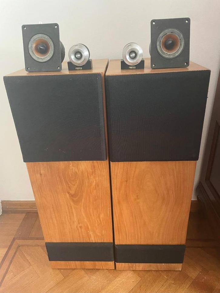 Enceintes colonne Davis Acoustics Kit Nikita Charge TQWT, Audio, Tv en Foto, Luidsprekerboxen, Gebruikt, Front, Rear of Stereo speakers