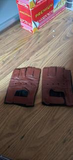 Lederen vingerlize handschoenen maat xl bruin en zwart, Enlèvement ou Envoi, Neuf