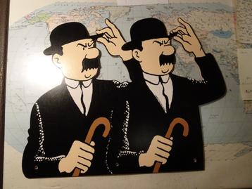 Broek Kuifje met houten silhouet - Dupond en Dupont beschikbaar voor biedingen