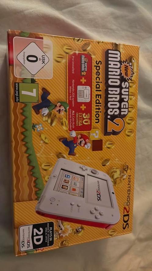 2DS + New Super Mario Bos.2 nieuw in verpakking, Games en Spelcomputers, Spelcomputers | Nintendo 2DS en 3DS, Zo goed als nieuw