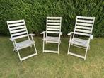 3 Vintage Reguitti tuinstoelen (jaren 1970), Ophalen, Gebruikt, Hout, Verstelbaar