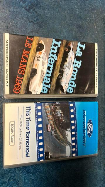 Twee K7 VHS 24h Mans 66 en 69 Ford Motorsport Classics beschikbaar voor biedingen