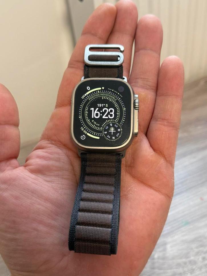 Apple Watch Ultra 2 Bouclé Alpine Mauve. Vd/éch, Bijoux, Sacs & Beauté, Montres connectées, Comme neuf, iOS, Argent, Distance