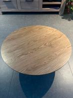 Mooie ronde eiken salontafel, Huis en Inrichting, Tafels | Salontafels, Ophalen, Zo goed als nieuw