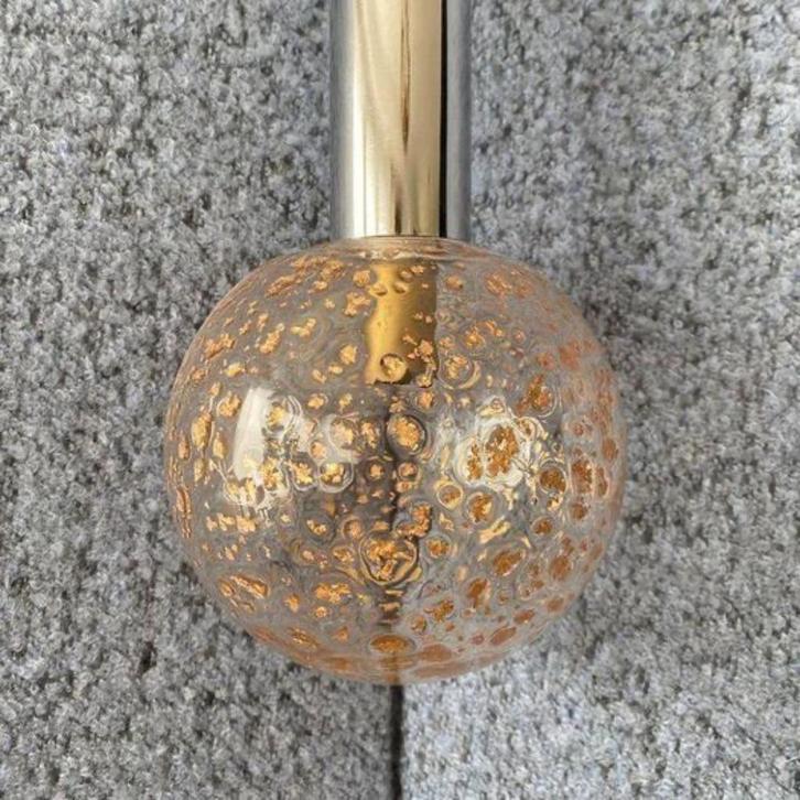 Murano hanglamp hanglamp vintage glas jaren 70 chroom koper, Antiek en Kunst, Antiek | Verlichting, Ophalen