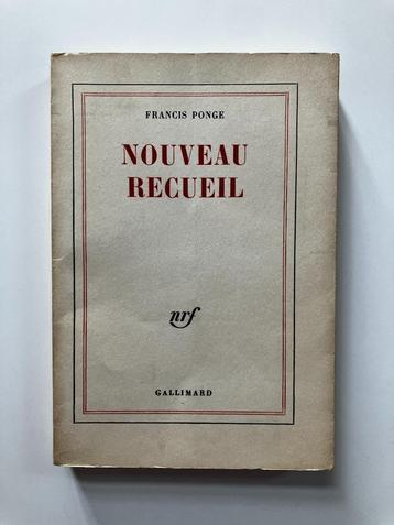 Francis Ponge - Nouveau Recueil (Gallimard, 1967) beschikbaar voor biedingen