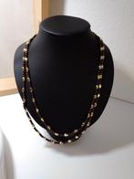 Collier vintage avec petites perles de verre, Avec pendentif, Synthétique, Brun, Enlèvement ou Envoi