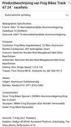 Piste fiets te koop, Neuf, Vitesses, Enlèvement, 24 pouces