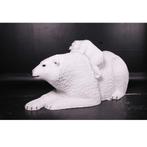 Polar Bear beeld met jong – IJsbeer Hoogte 190 cm