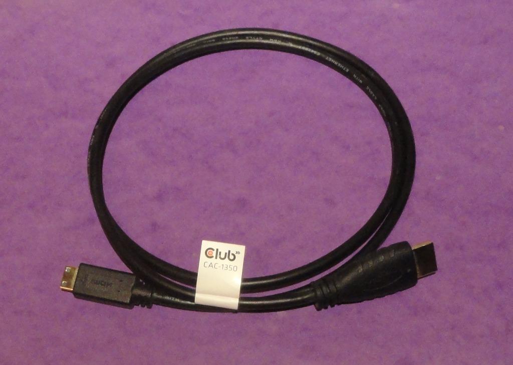 Mini HDMI naar HDMI 2.0 kabel (Club3D CAC-1350), Ophalen, Zo goed als nieuw