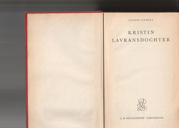 Sigrid Undset “Kristin Lavransdochter”, Livres, Littérature, Comme neuf, Belgique, Enlèvement ou Envoi
