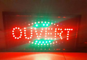 Publicité LED ouverte, Enlèvement ou Envoi, Utilisé, Table lumineuse ou lampe (néon)