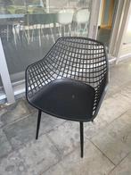 8 Zwarte tuinstoelen, Ophalen, Gebruikt, Kunststof