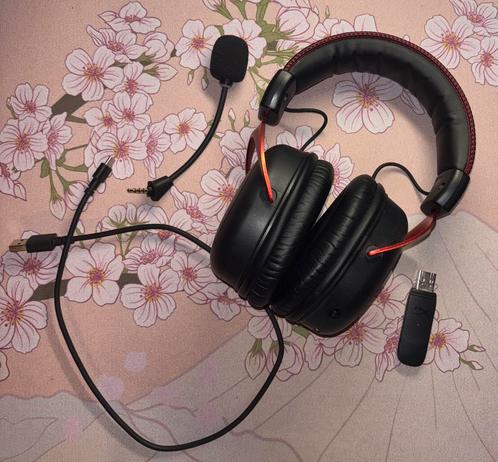 Hyper X Cloud II Gaming Wireless Headset, Computers en Software, Headsets, Zo goed als nieuw, Over-ear, Draadloos, Gaming headset