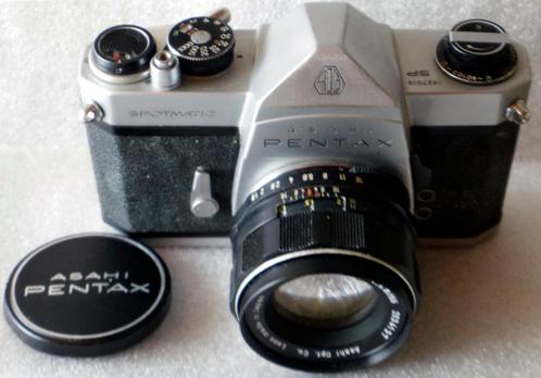 Pentax Spotmatic; SP 500 en Spotmatic F met Takumar 55 mm, Audio, Tv en Foto, Fotocamera's Analoog, Gebruikt, Spiegelreflex, Pentax