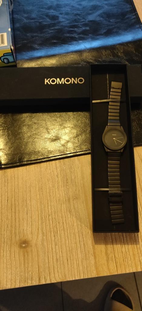 Komono Ray horloge, Handtassen en Accessoires, Horloges | Heren, Zo goed als nieuw, Polshorloge, Overige merken, Staal, Staal