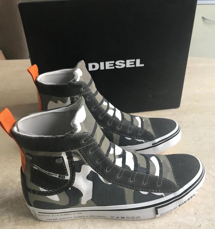 BASKETS CAMOUFLAGE "DIESEL" - S IMAGINEE MID SLIP ON" - 37, Kleding | Heren, Schoenen, Nieuw, Sneakers, Ophalen of Verzenden