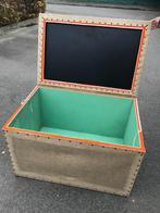 oude koffer met stoffen bekleding, Handtassen en Accessoires, Overige materialen, Gebruikt, 55 cm of meer, Ophalen