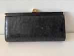 Authentieke Vintage Corbeau clutch in struisvogelleder, Handtassen en Accessoires, Tassen | Damestassen, Ophalen, Gebruikt, Zwart