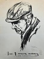 Lithographie Vieil homme au chapeau, Antiquités & Art, Art | Lithographies & Sérigraphies, Enlèvement ou Envoi
