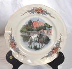 assiette a dessert Sarreguemines Obernai chevaux cavalier, Antiek en Kunst, Ophalen of Verzenden