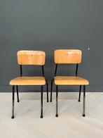 Lot 2 vintage authentieke kinder schoolstoelen, Ophalen, Gebruikt, Twee, Bruin