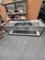 Inox spoelbak met kranen, Zakelijke goederen, Ophalen, Gebruikt, Bakkerij en Slagerij