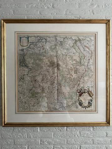 Carte ancienne du Brabant avec cadre