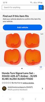 Honda XL500 XL250 XL125 XL pinker glazen
