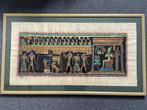 Mooi groot Egyptische doek in kader, Antiquités & Art, Art | Dessins & Photographie, Enlèvement