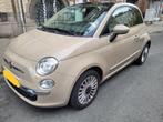 Fiat 500 Lounge 1.2 69 pk, Auto's, Beige, Leder, Particulier, USB