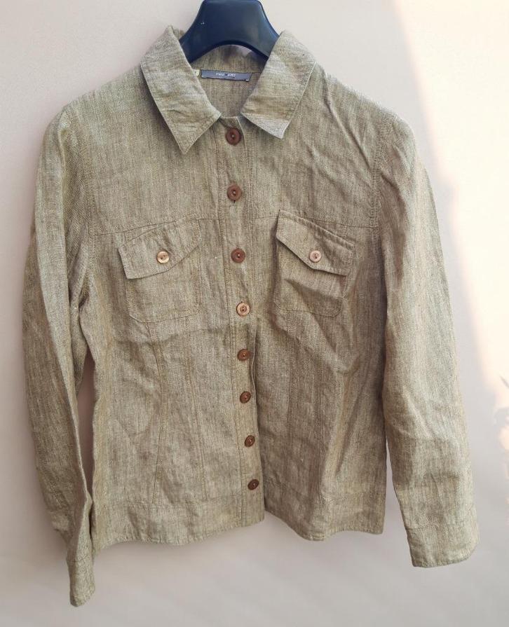 Veste en lin T.42, Kleding | Dames, Jasjes, Kostuums en Pakken, Gedragen, Maat 42/44 (L), Beige, Ophalen of Verzenden