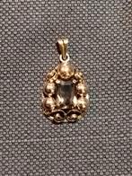 Vintage Gouden hanger met smokey quartz, Ophalen of Verzenden, Zo goed als nieuw, Goud, Goud