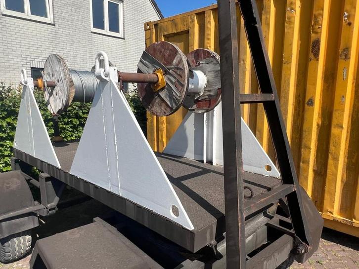 platte kar haspelwagen, Doe-het-zelf en Bouw, Transportwagens, Gebruikt, Transportkar, Ophalen