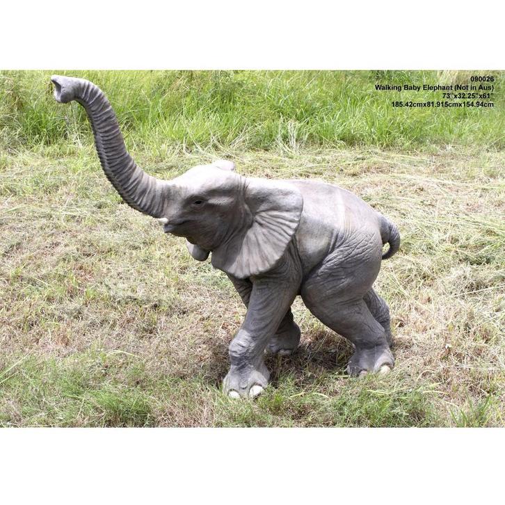 Bébé éléphant qui marche — Statue bébé éléphant 155 cm, Collections, Collections Animaux, Neuf, Enlèvement