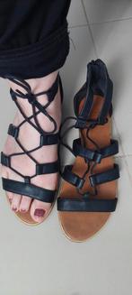 Elegante zwarte dames sandalen met touw, Kleding | Dames, Schoenen, Ophalen, Zo goed als nieuw, Zwart