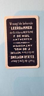 Speelkaart Antwerpen  – Distillerie  De Mul, wit_22, Ophalen of Verzenden, Gebruikt, Speelkaart(en)