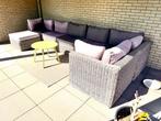 Lounge set  6 pers + tafel/ hocker, Ophalen, Gebruikt, 6 zitplaatsen, Loungeset
