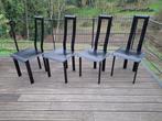 Série 8 chaises Design Italien 1970, Huis en Inrichting, Stoelen, Ophalen, Gebruikt, Zwart, Vijf, Zes of meer stoelen