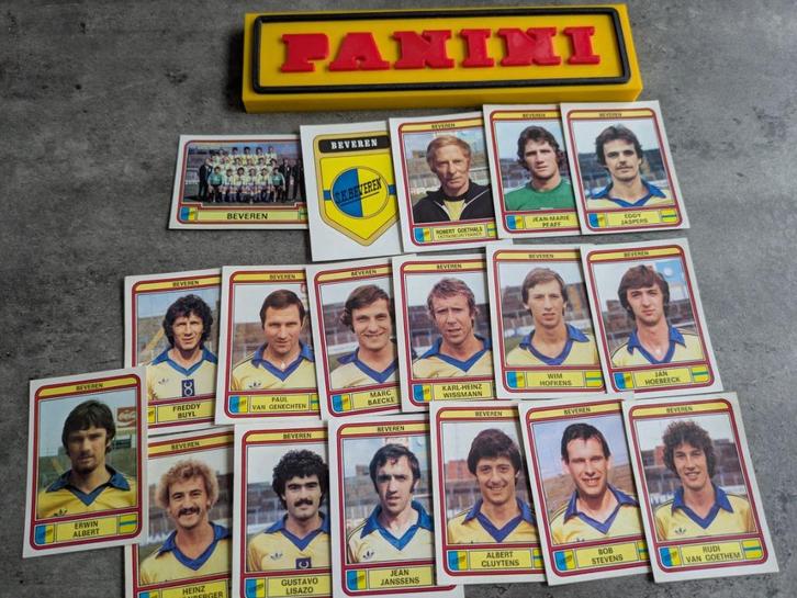 PANINI FOOTBALL 79 SK BEVEREN WAAS 18X STICKERS 1979, Hobby en Vrije tijd, Stickers en Plaatjes, Verzenden