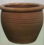 gezocht: terracotta of stenen bloempotten te geef, Ophalen, Gebruikt, Terracotta
