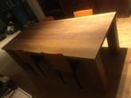 Houten tafel 6-8 personen, Comme neuf, 100 à 150 cm, Rectangulaire, Autres essences de bois