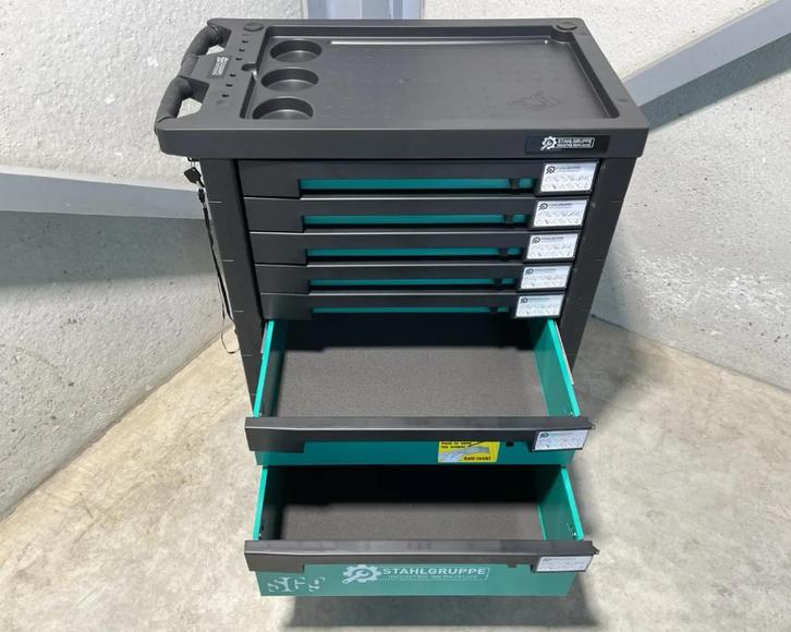 Stahlgruppe SG9 professionele gevulde  gereedschapswagen, Doe-het-zelf en Bouw, Gereedschapskisten, Nieuw, Gevuld, Ophalen
