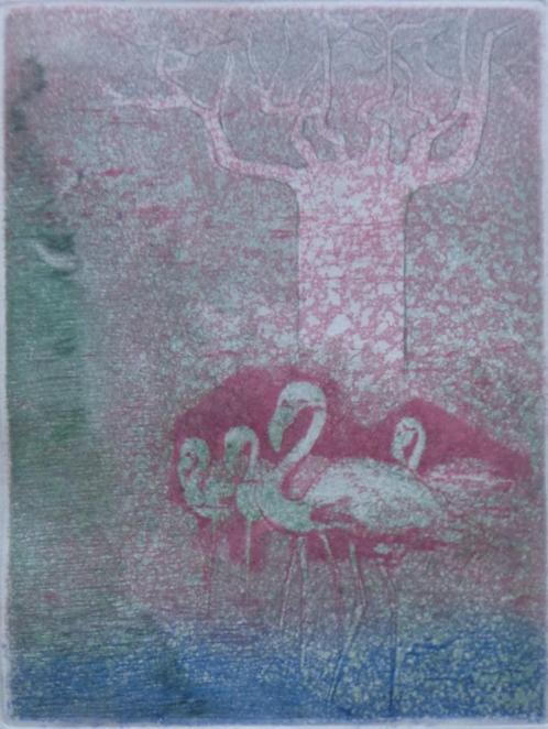 ANDRE GOEZU / ANTWERPEN / KLEURETS-AQUATINT / 32x25cm / SIG, Antiek en Kunst, Kunst | Litho's en Zeefdrukken, Ophalen of Verzenden