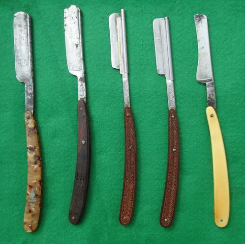 5 oude scheermessen, Antiek en Kunst, Antiek | Gereedschap en Instrumenten, Ophalen of Verzenden