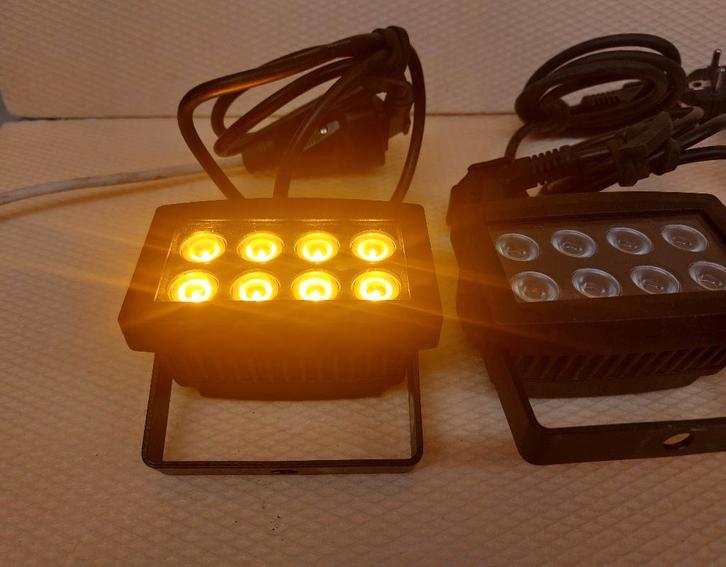 LightmaXX ARC 8x 1W LED Flood IP65 Amber, Muziek en Instrumenten, Licht en Laser, Gebruikt, Ophalen of Verzenden