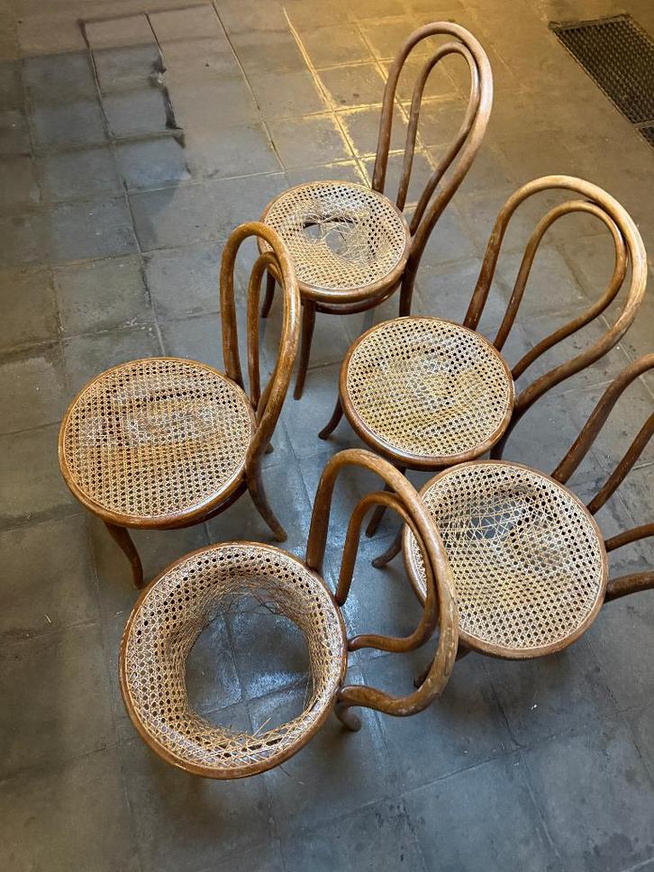 5 chaises Thonet, Antiquités & Art, Antiquités | Meubles | Chaises & Canapés, Enlèvement