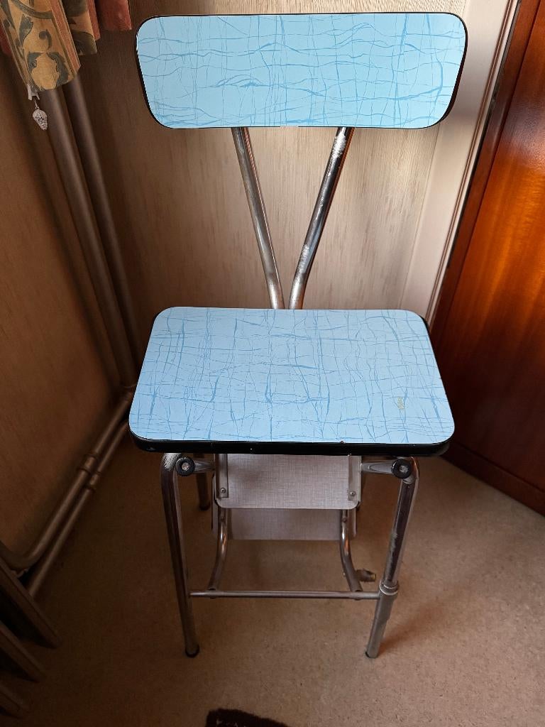 Vintage hoge stoel/trapje, Ophalen, Gebruikt